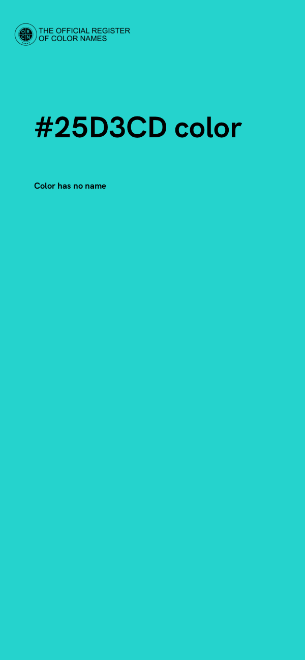#25D3CD color image