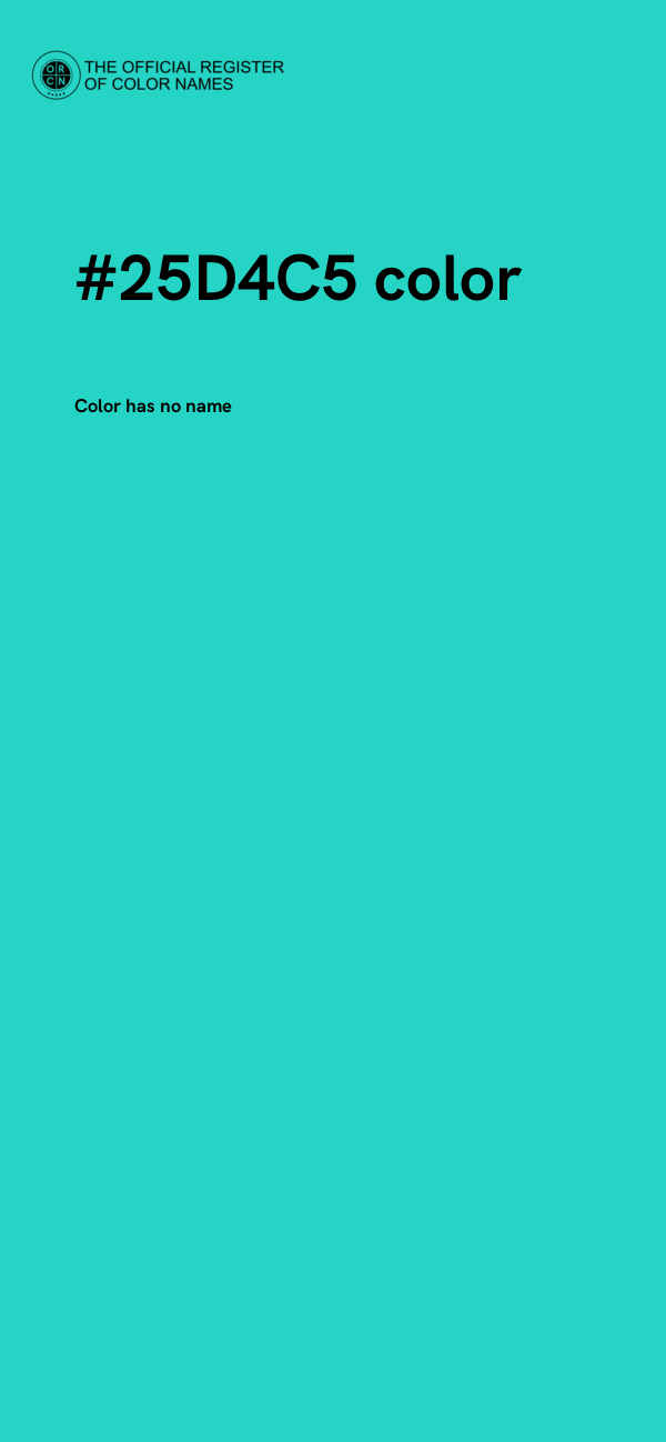 #25D4C5 color image