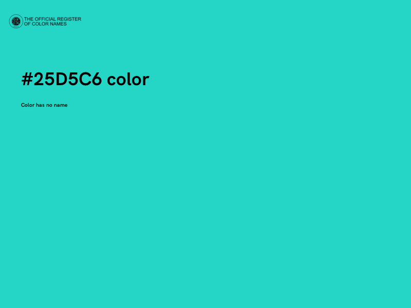 #25D5C6 color image