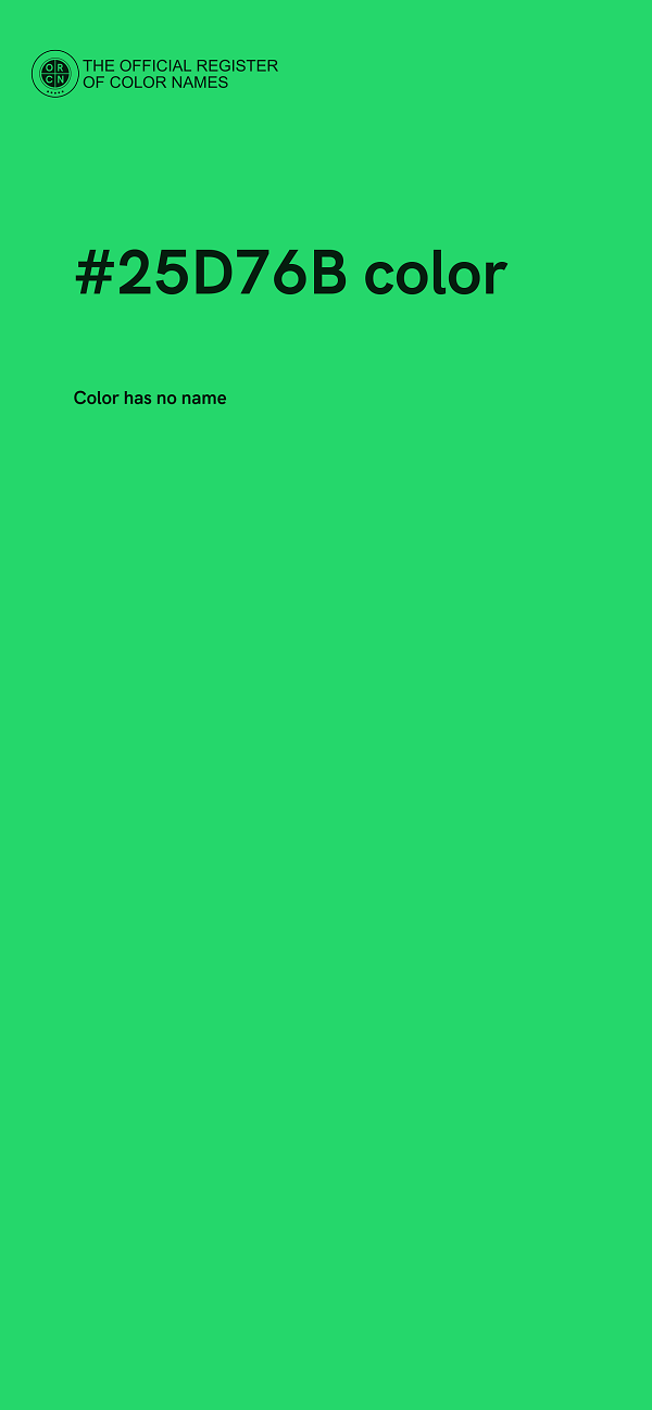 #25D76B color image