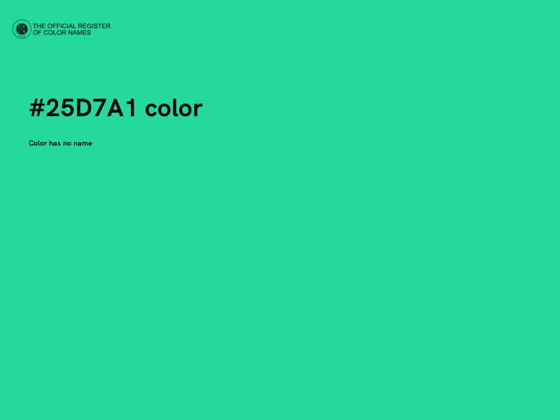 #25D7A1 color image