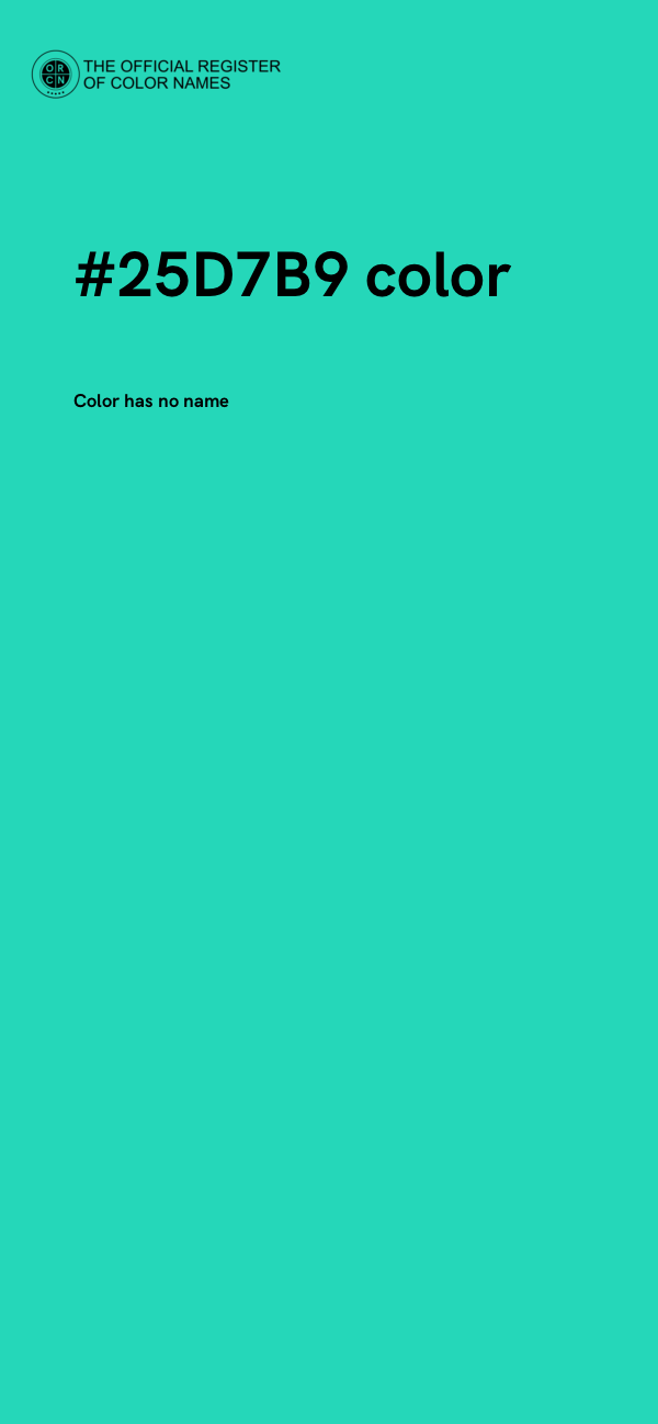 #25D7B9 color image