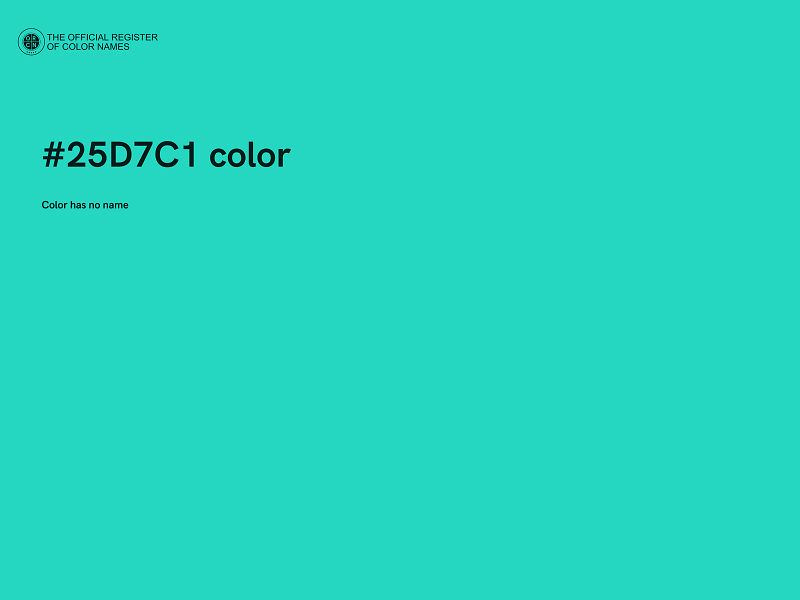 #25D7C1 color image