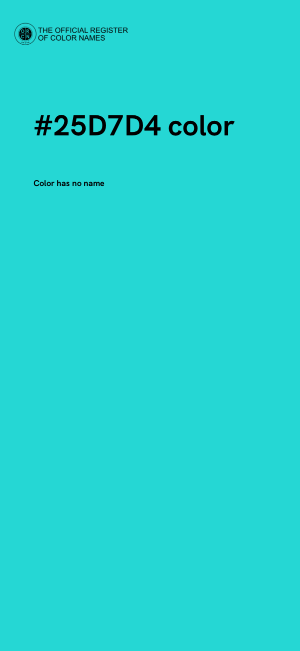 #25D7D4 color image