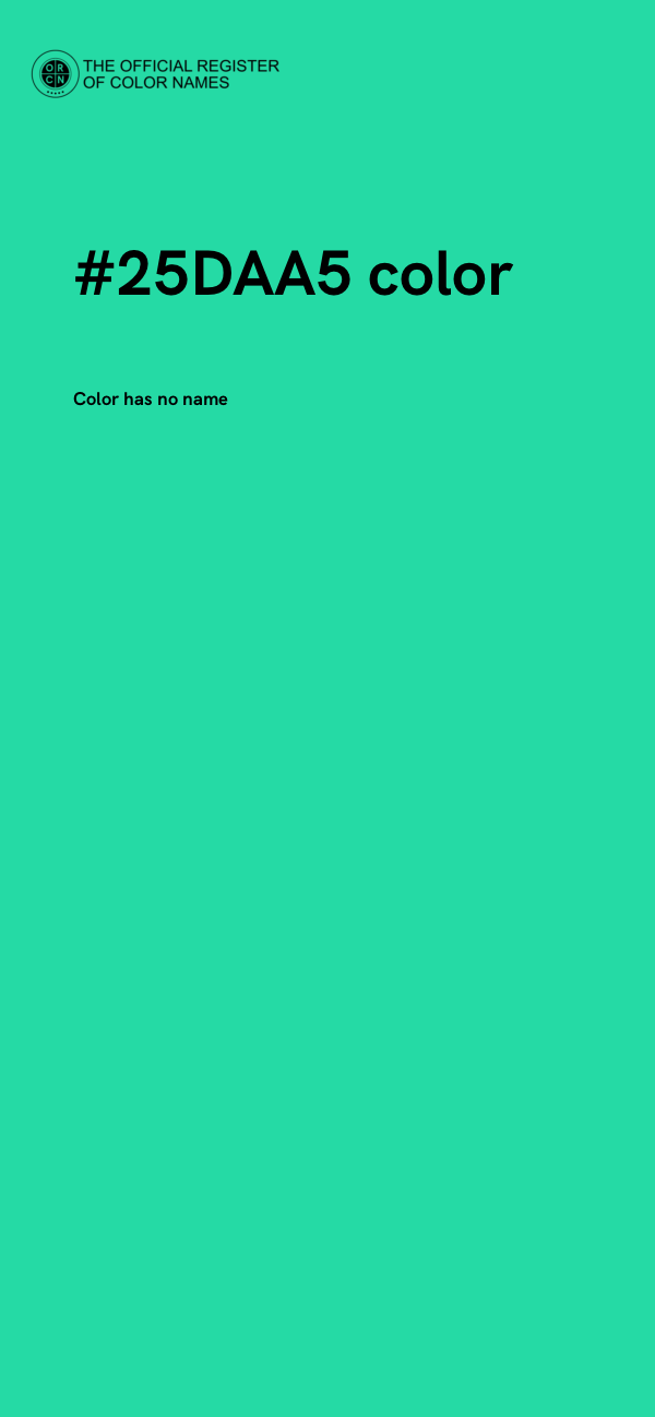 #25DAA5 color image