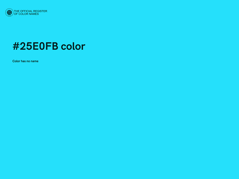 #25E0FB color image