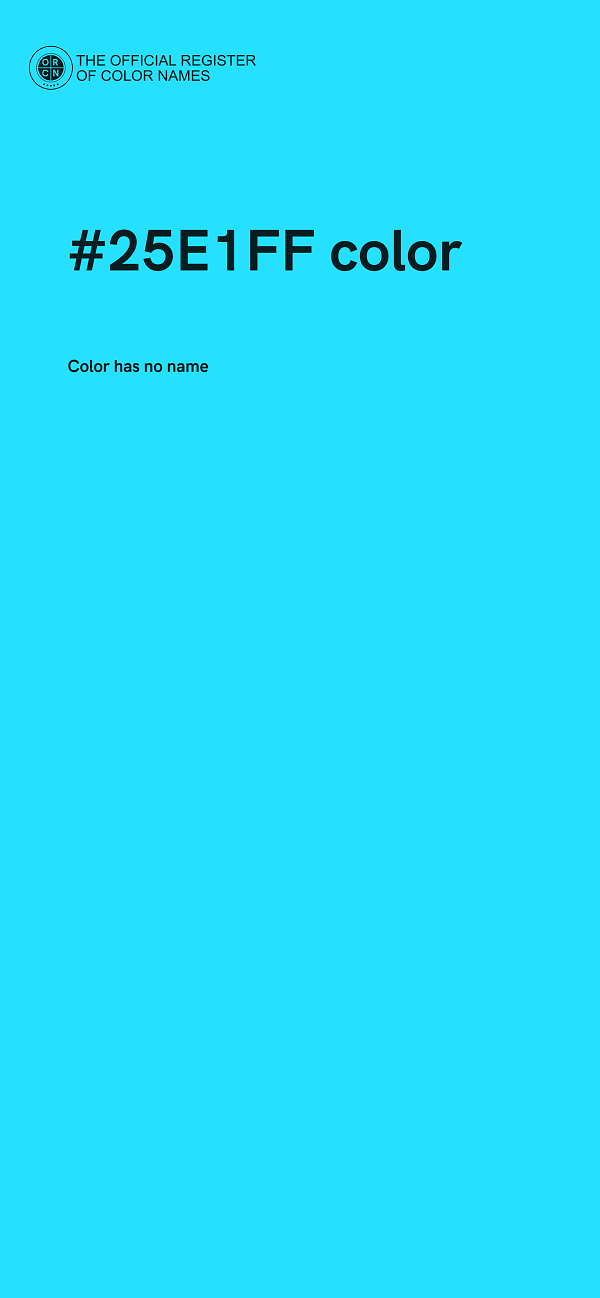 #25E1FF color image