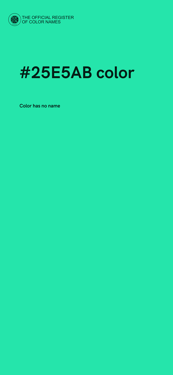 #25E5AB color image
