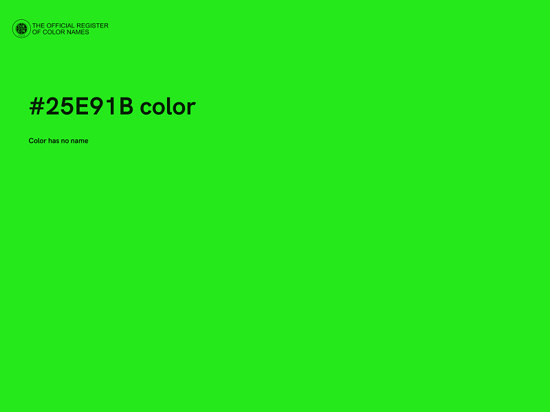 #25E91B color image