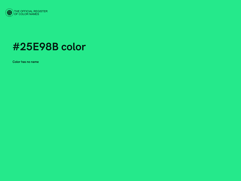 #25E98B color image