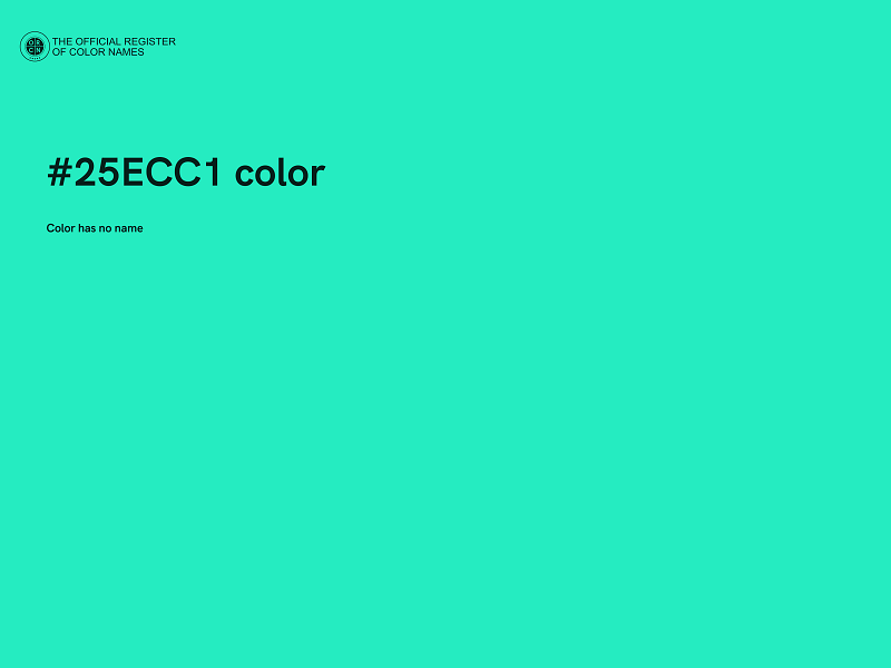 #25ECC1 color image