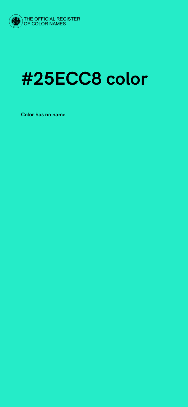 #25ECC8 color image