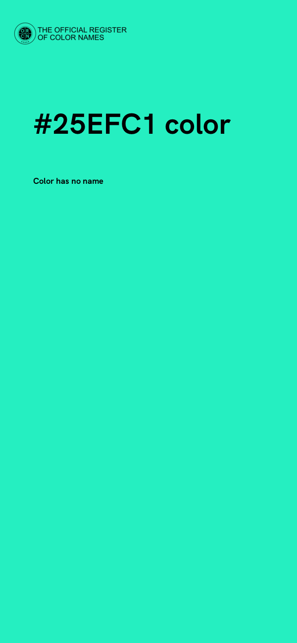#25EFC1 color image