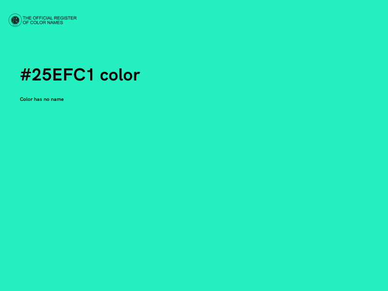 #25EFC1 color image