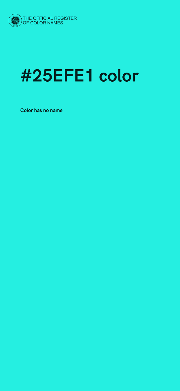 #25EFE1 color image