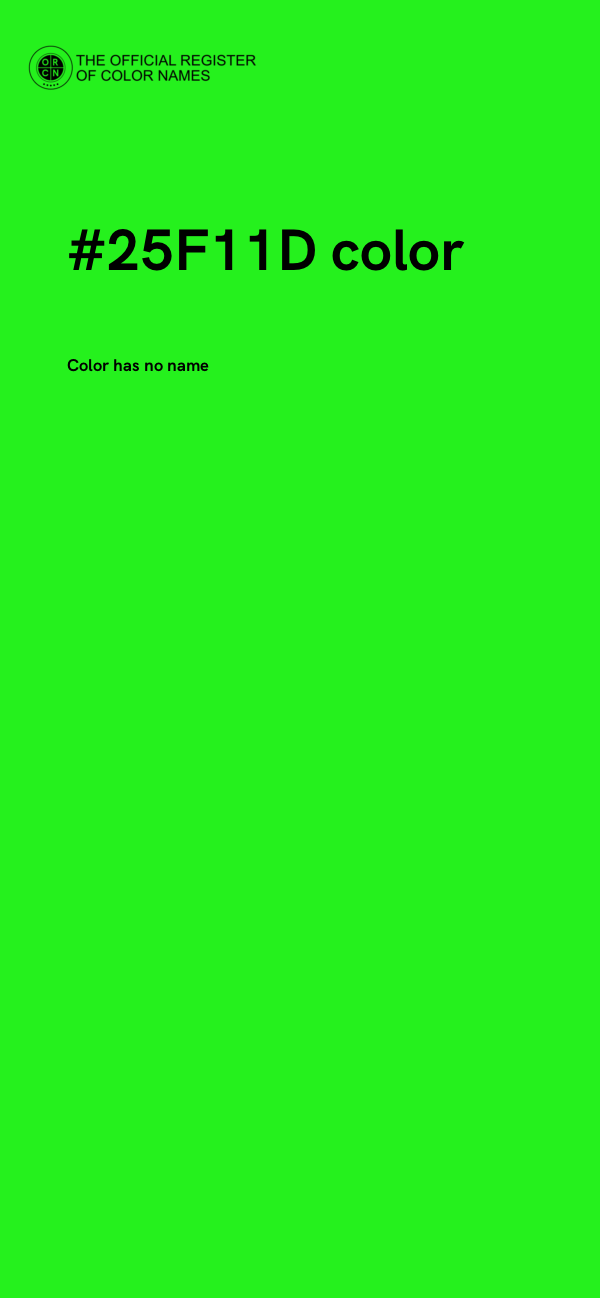 #25F11D color image