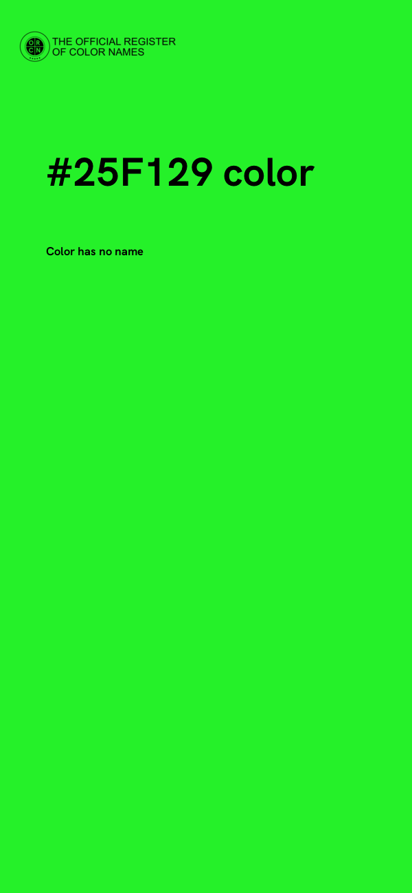 #25F129 color image