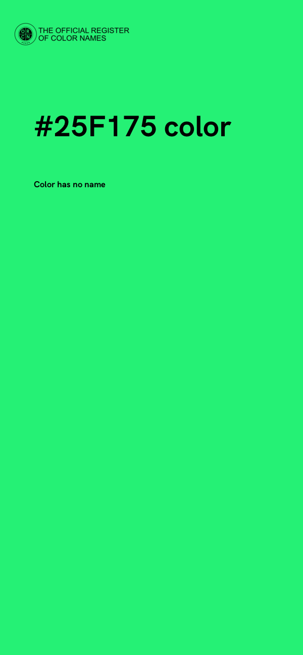 #25F175 color image