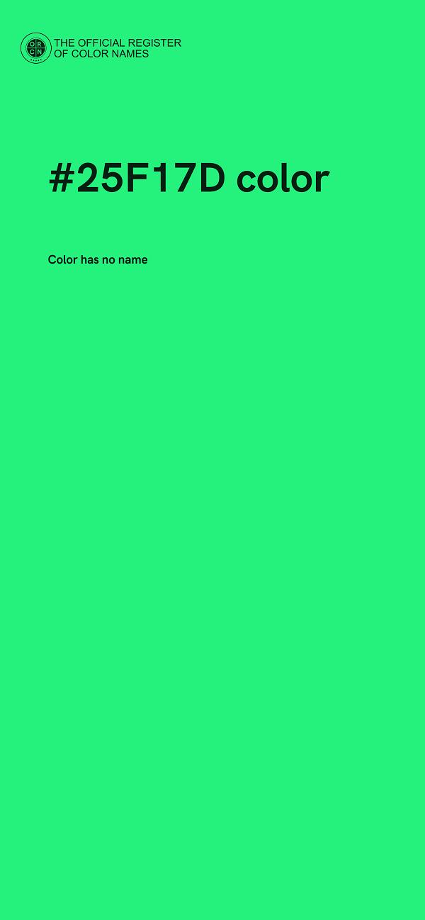 #25F17D color image