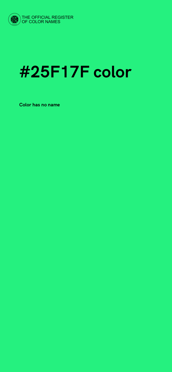#25F17F color image