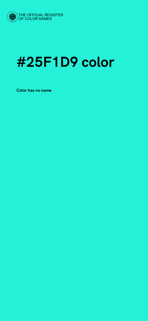 #25F1D9 color image