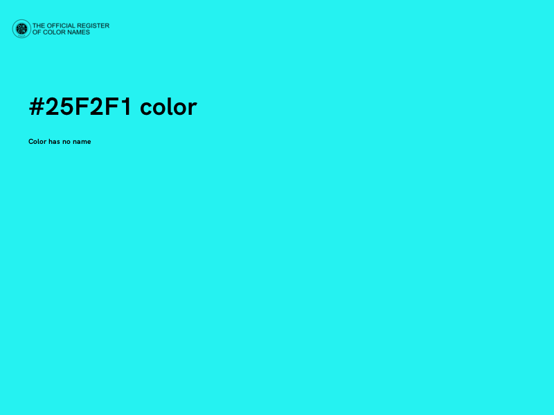 #25F2F1 color image