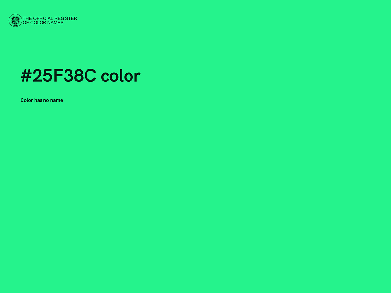 #25F38C color image