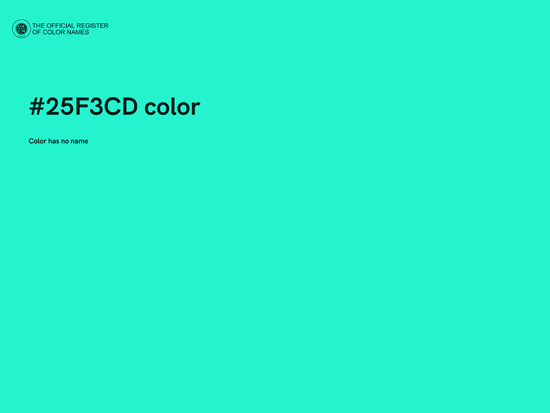 #25F3CD color image