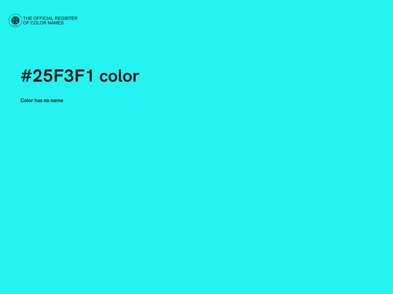 #25F3F1 color image