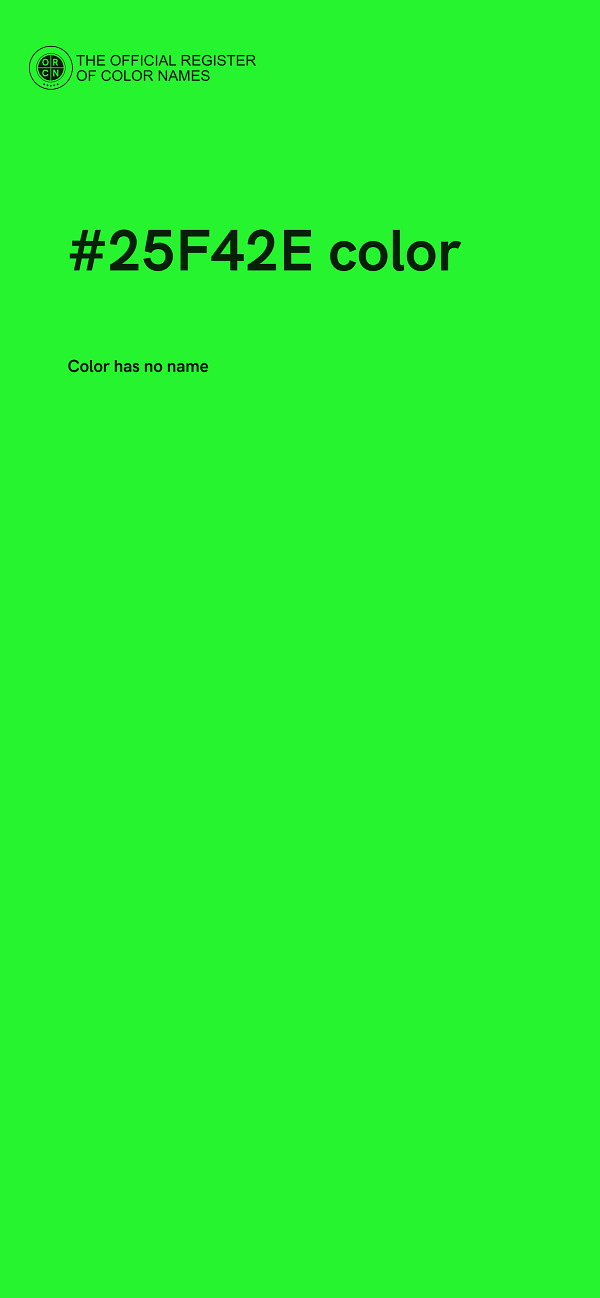 #25F42E color image
