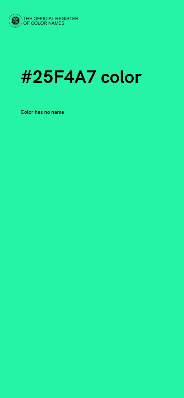 #25F4A7 color image