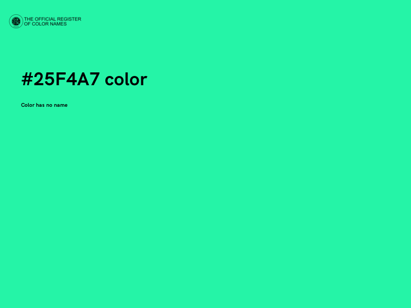 #25F4A7 color image