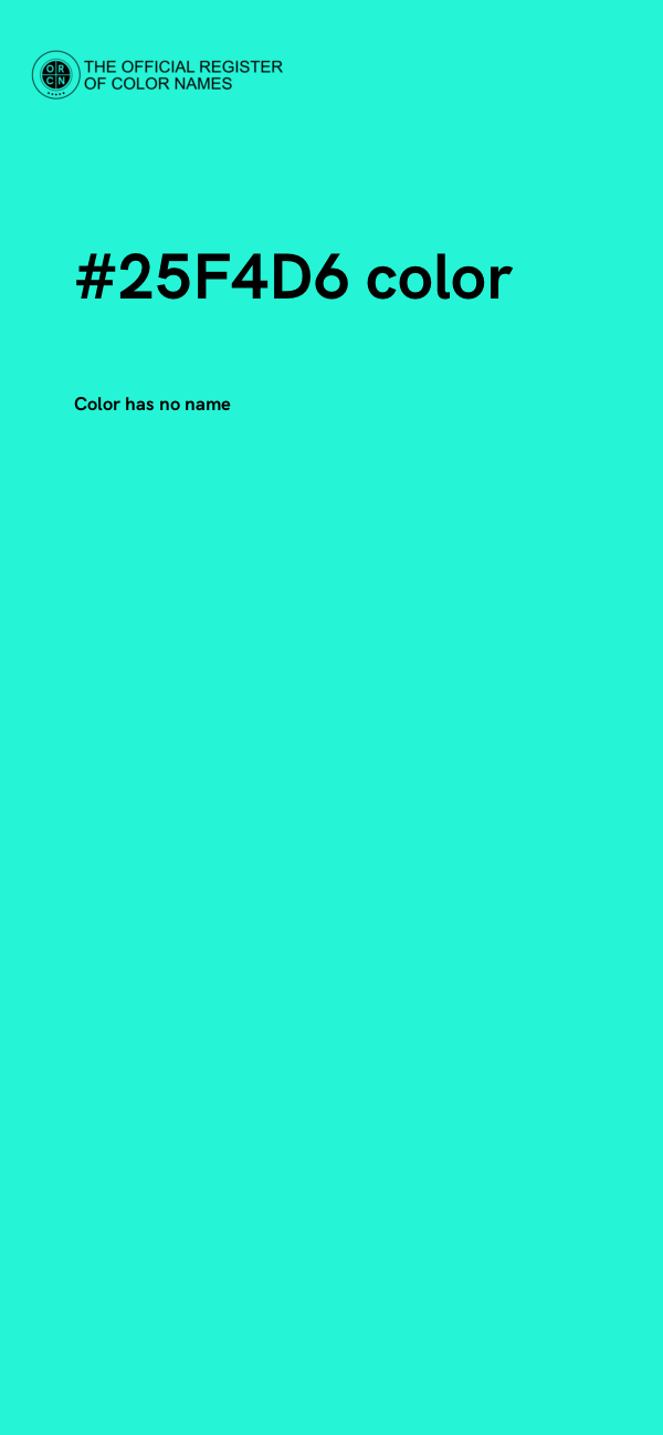 #25F4D6 color image