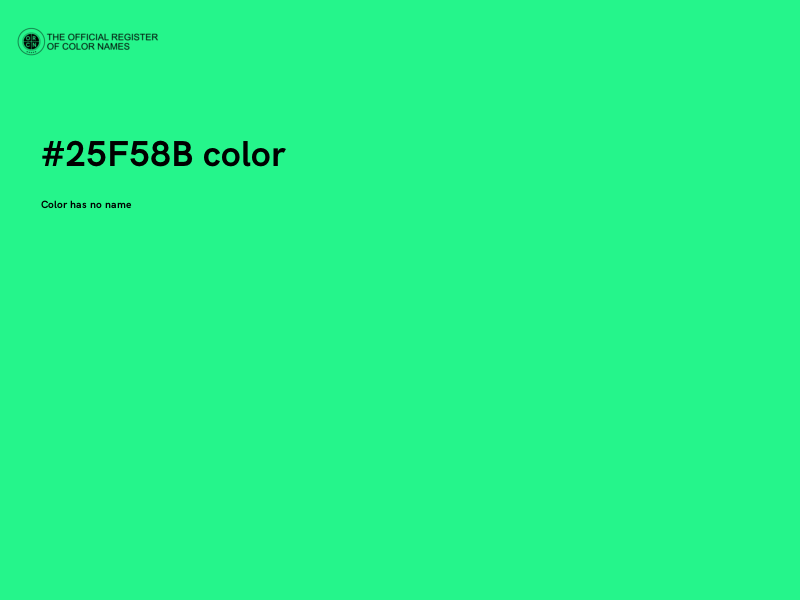 #25F58B color image