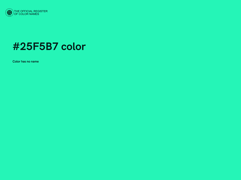 #25F5B7 color image