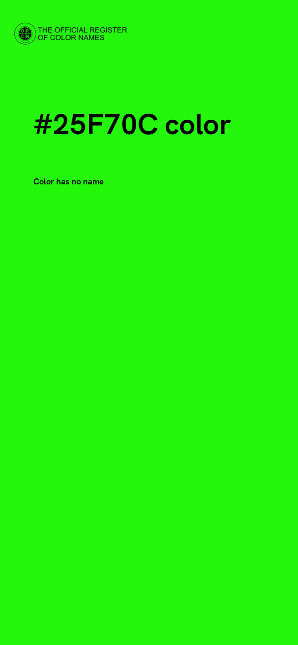 #25F70C color image