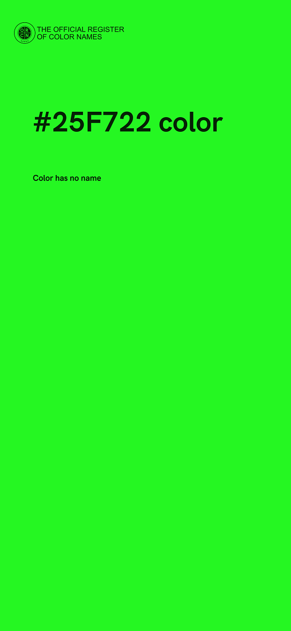 #25F722 color image