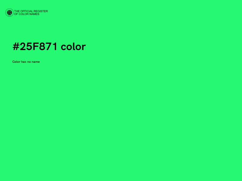 #25F871 color image