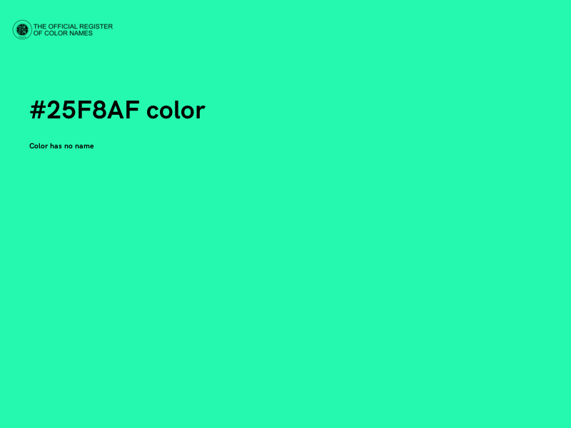 #25F8AF color image