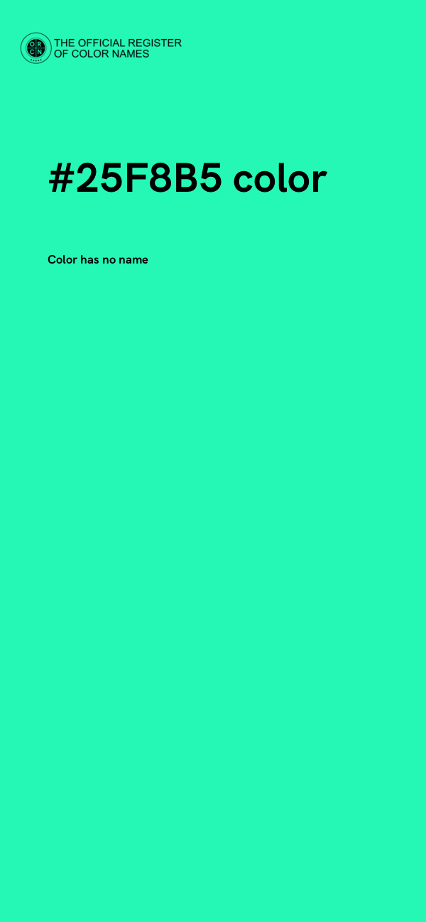 #25F8B5 color image