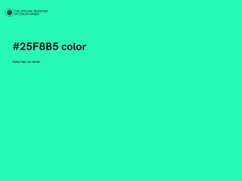 #25F8B5 color image