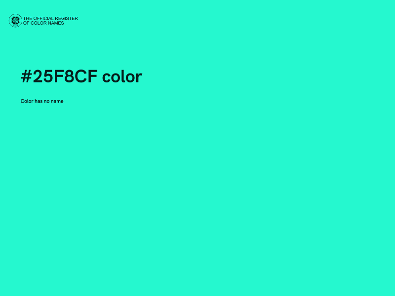 #25F8CF color image