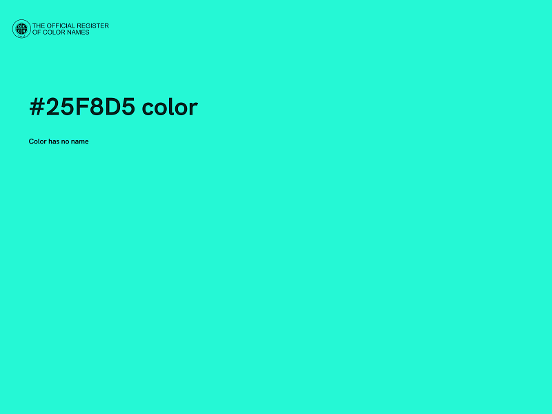 #25F8D5 color image