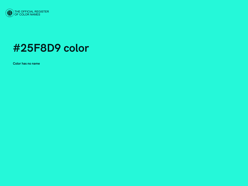 #25F8D9 color image