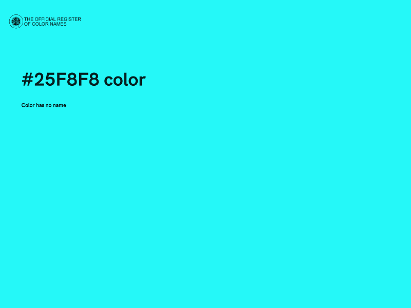 #25F8F8 color image