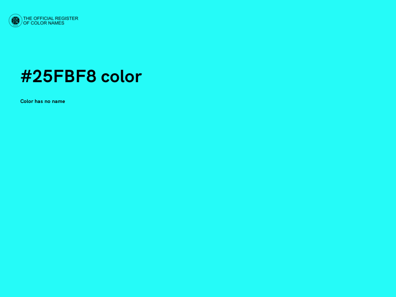 #25FBF8 color image