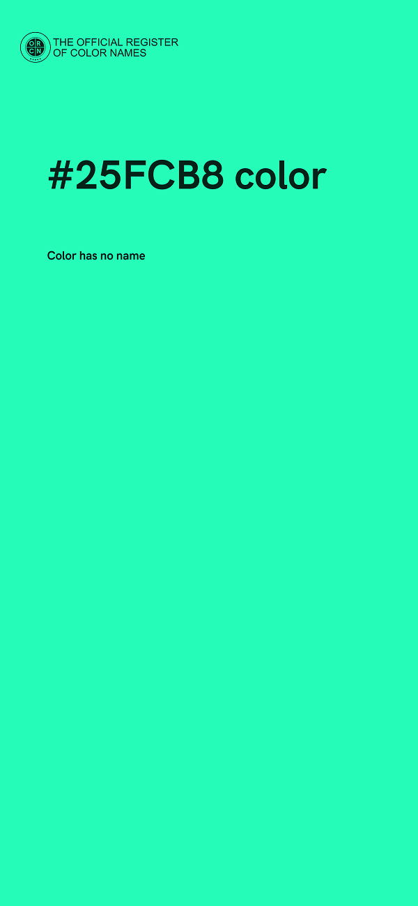 #25FCB8 color image