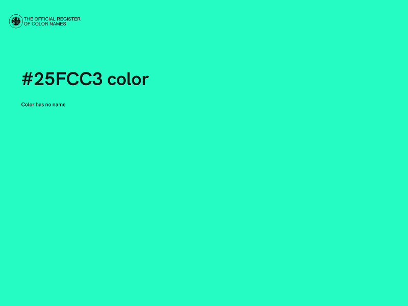 #25FCC3 color image