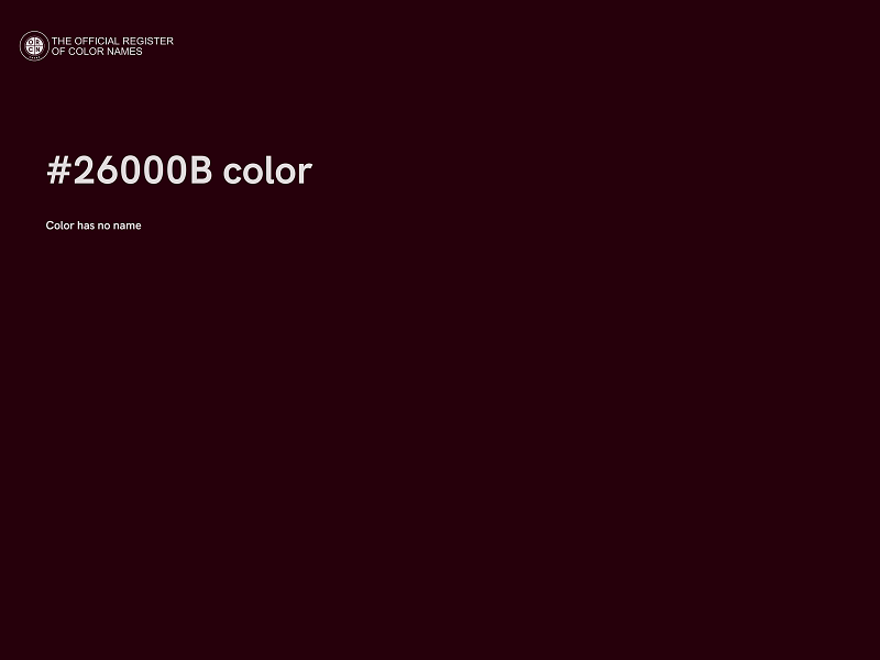 #26000B color image