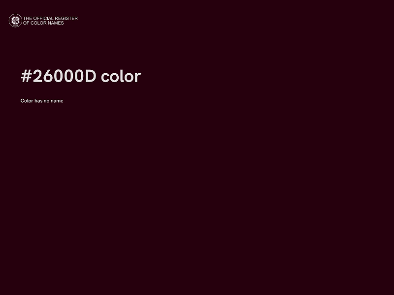 #26000D color image